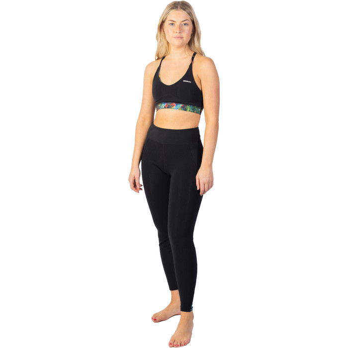 2024 Gul Womens Luna7 SUP Leggings LA8301-C1 - Black / Jungle